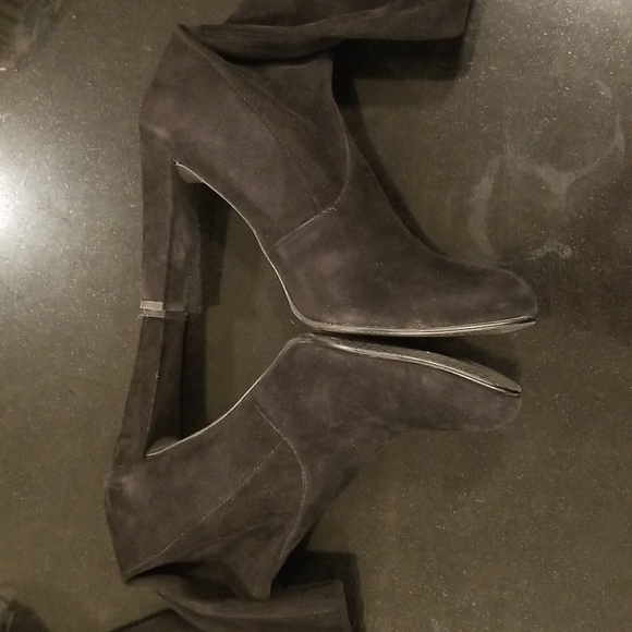 💕STUART WEITZMAN💕 Highland Suede Over-the-Knee Boots ~ Black 8.5 - Picture 13 of 16